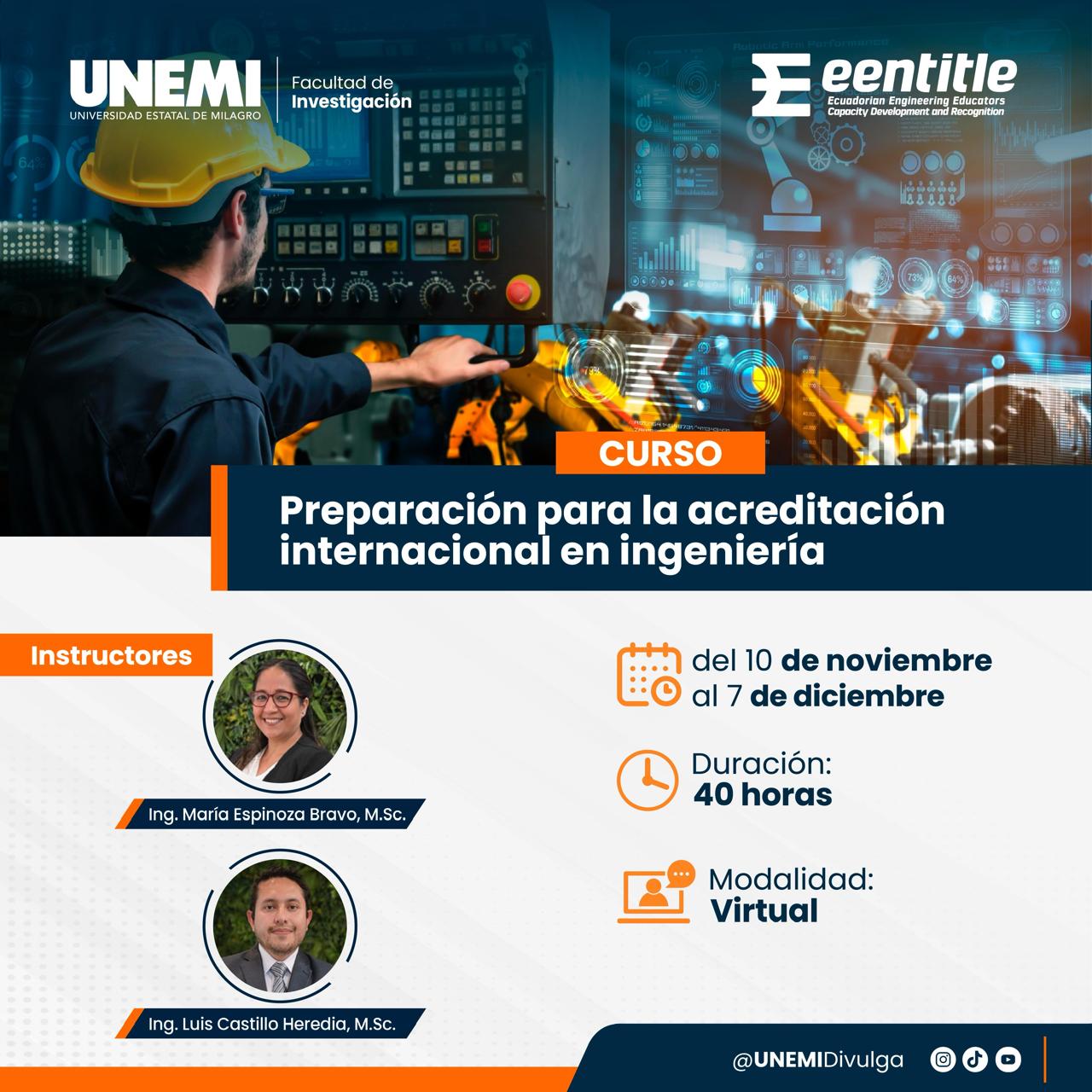 Preparación para la acreditación internacional en ingeniería